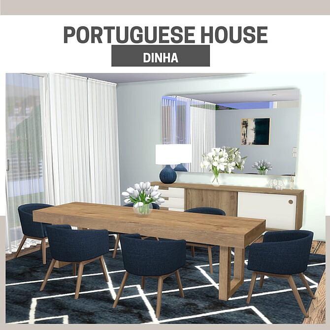 Sims 4 PORTUGUESE HOUSE at Dinha Gamer