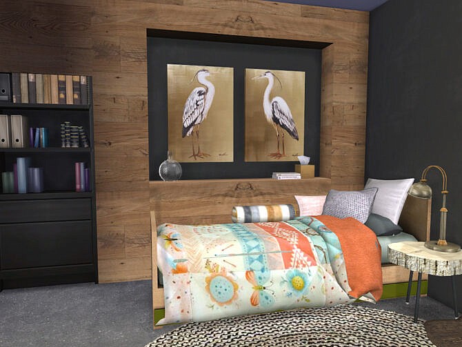 Sims 4 Silo Guest room by fredbrenny at TSR