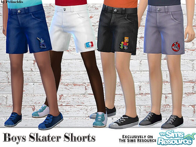 Sims 4 Boys Skater Shorts by Pelineldis at TSR