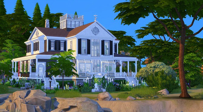Sims 4 Winden Cove House CC free at Jenba Sims