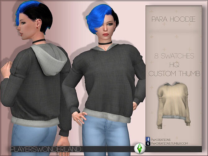 Sims 4 Para Hoodie by PlayersWonderland at TSR