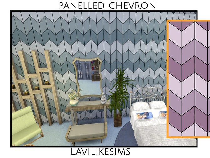 Sims 4 Panelled Chevron by lavilikesims at TSR