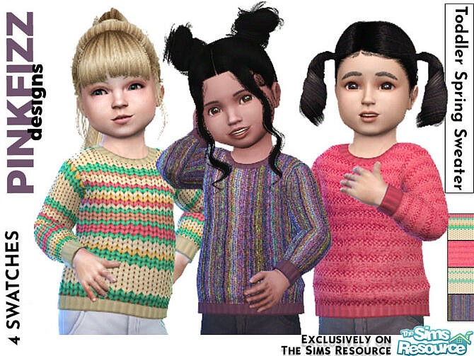 Sims 4 Toddler Spring Sweater by Pinkfizzzzz at TSR