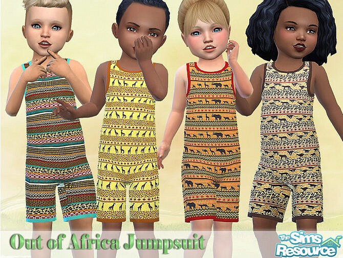 Sims 4 Out of Africa Jumpsuit by Pelineldis at TSR