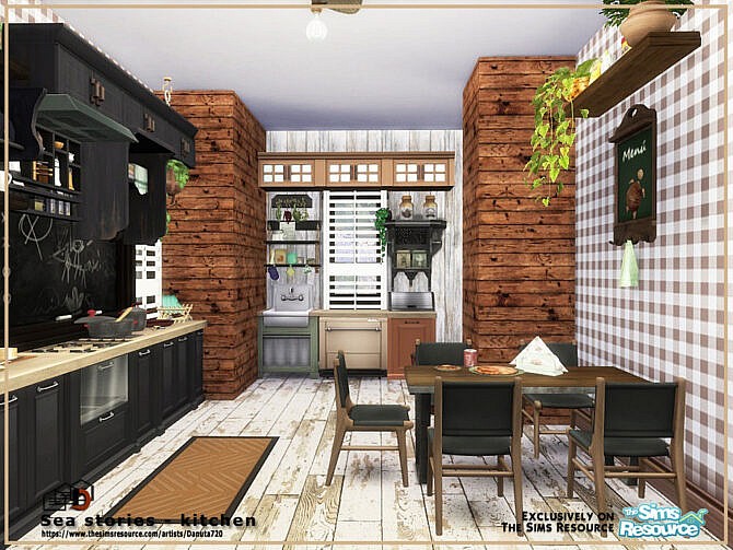 Sims 4 Sea stories kitchen by Danuta720 at TSR