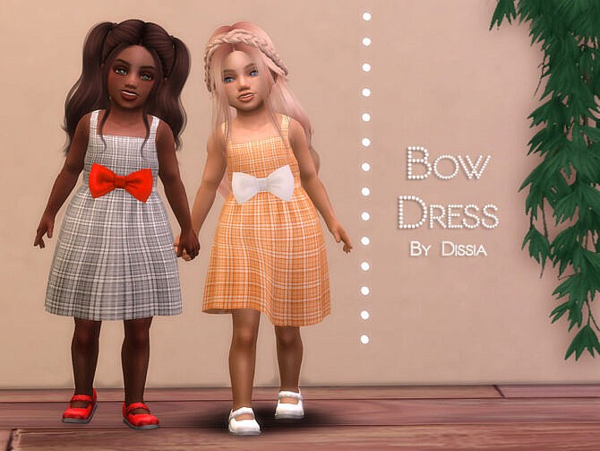 Sims 4 Bow Dress Toddler by Dissia at TSR