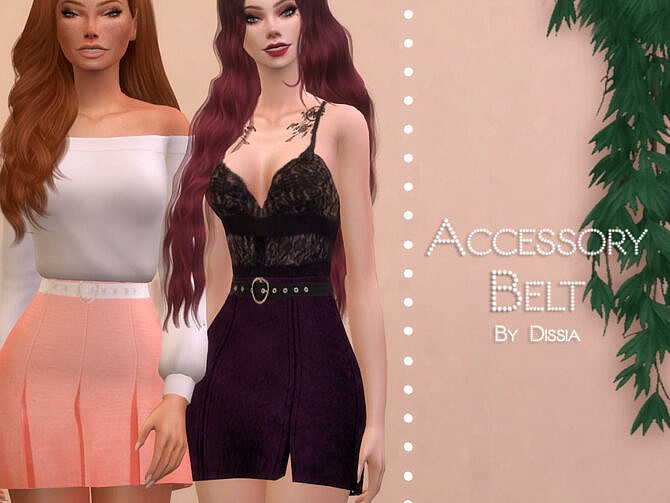 Sims 4 Accessory Belt by Dissia at TSR
