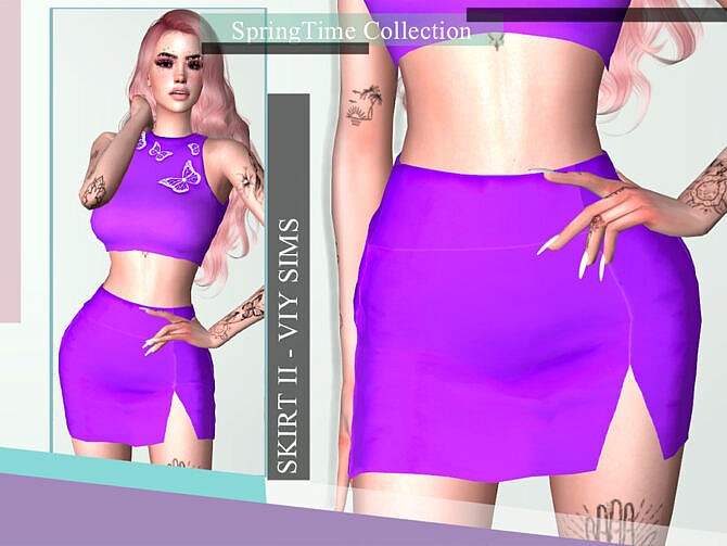 Sims 4 SpringTime Collection Skirt II by Viy Sims at TSR