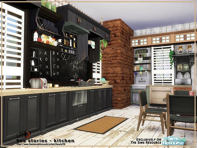Sims 4 Sea stories kitchen by Danuta720 at TSR