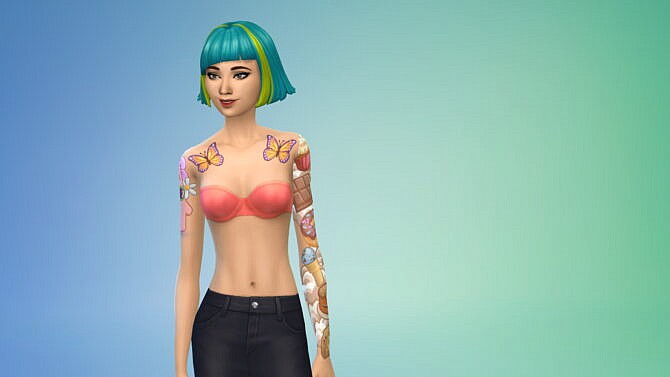 Sims 4 Cute Tattoo / Base Game by tigodepresso at Mod The Sims 4