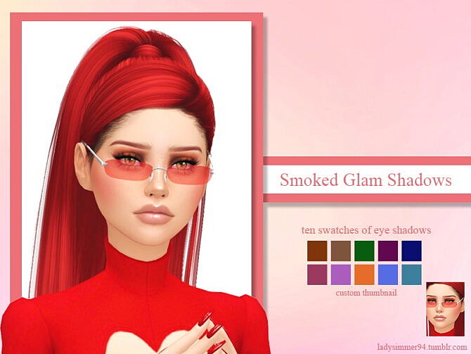 Sims 4 Smoked Glam Shadows by LadySimmer94 at TSR