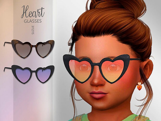 Sims 4 Heart Toddler Glasses by Suzue at TSR