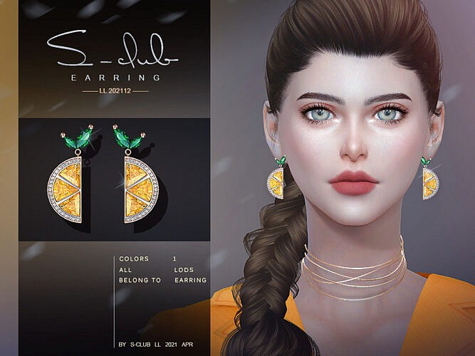 Lemon Earrings 202112 By S-club Ll