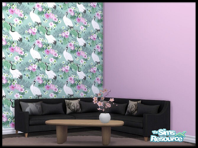 Sims 4 Japanese Inspired Wallpaper & Paint by seimar8 at TSR