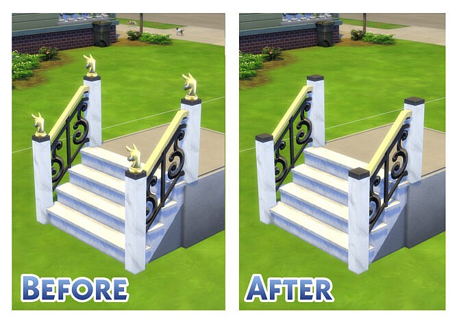 Sims 4 Absolutely Marbelous Fence and Railing Default by Menaceman44 at Mod The Sims 4