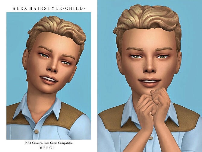 Sims 4 Alex Hairstyle Child by Merci at TSR