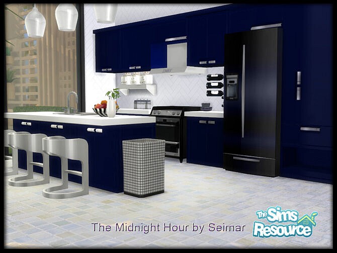 Sims 4 The Midnight Hour Kitchen Dining Set by seimar8 at TSR