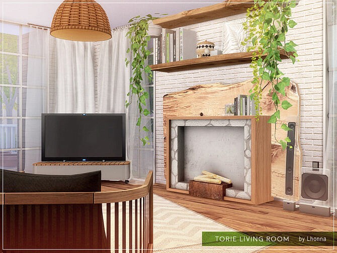 Sims 4 Torie Living Room by Lhonna at TSR