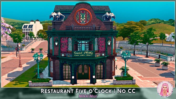 Sims 4 Restaurant Five OClock at MikkiMur