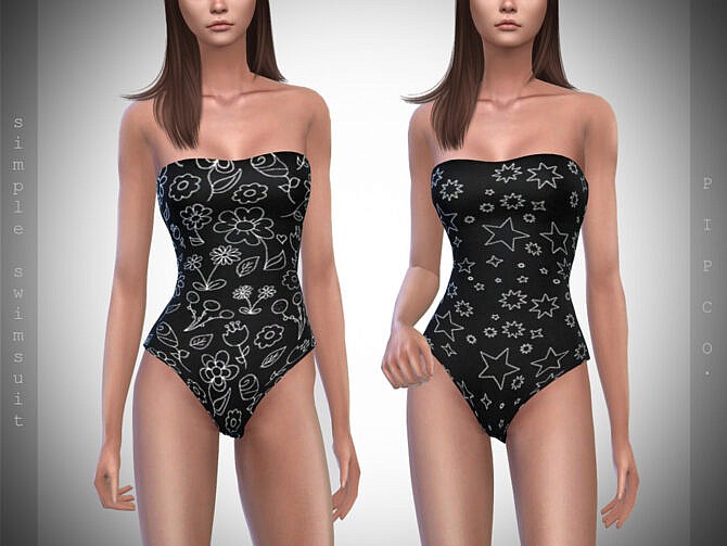 Sims 4 Simple Swimsuit by Pipco at TSR