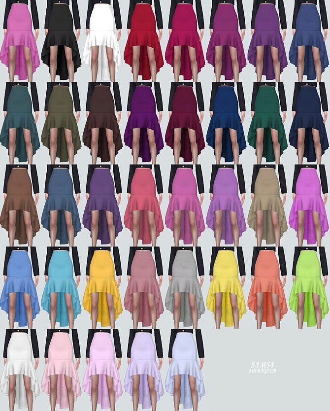 Sims 4 Long Skirt 11 U at Marigold