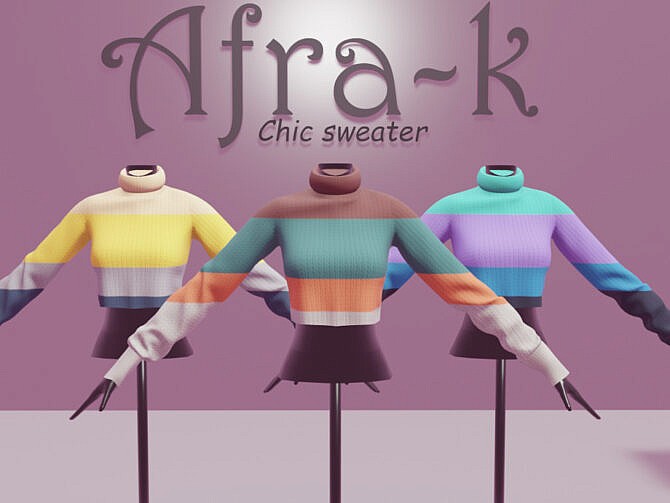 Sims 4 Chic winter sweater by akaysims at TSR