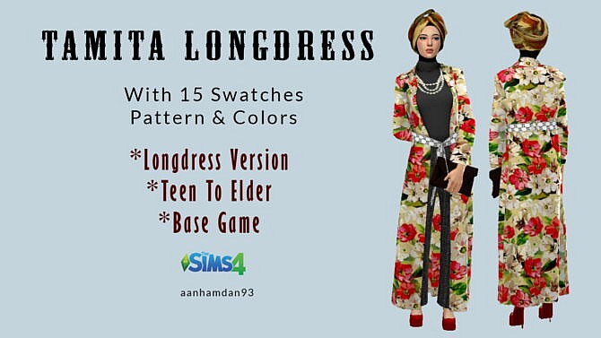 Sims 4 Hijab Model 080 & Tamita Longdress at Aan Hamdan Simmer93