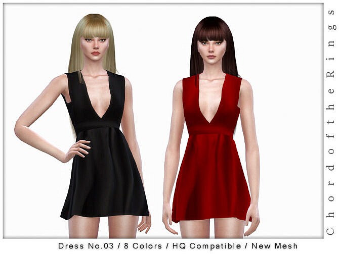 Sims 4 Dress No.03 by ChordoftheRings at TSR