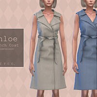 Chloe Trench Coat (sleeveless) By Pipco