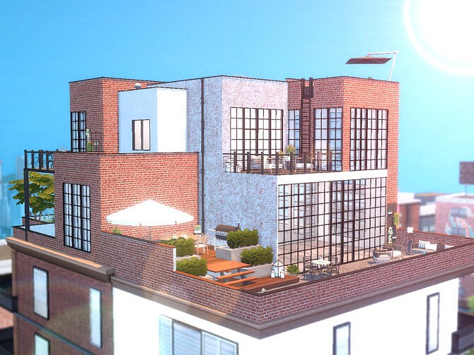 Sims 4 Atelier Artists Penthouse by Summerr Plays at TSR
