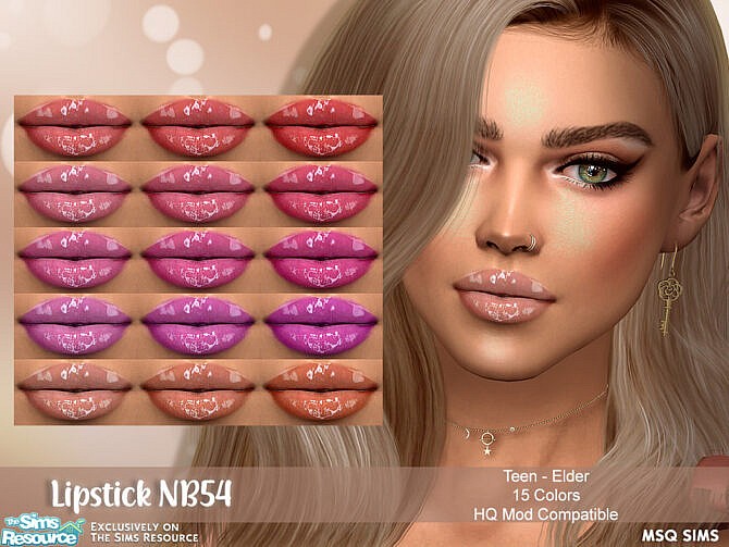 Sims 4 Lipstick NB54 at MSQ Sims