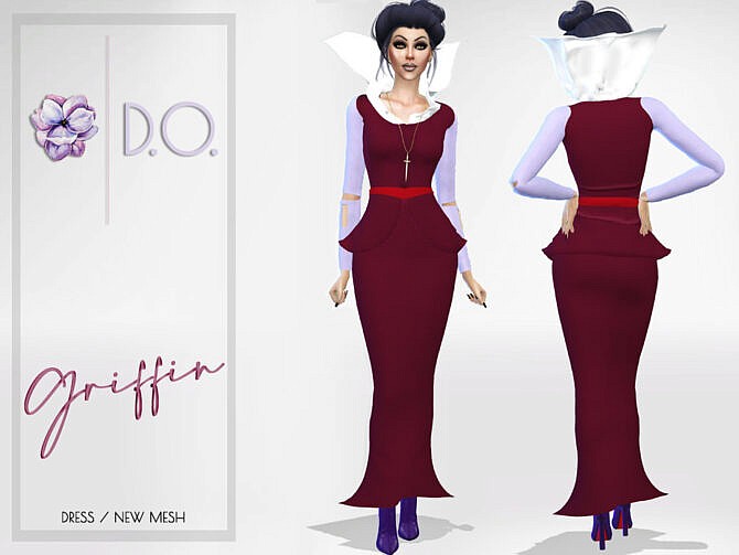Sims 4 Griffin Dress by D.O.Lilac at TSR