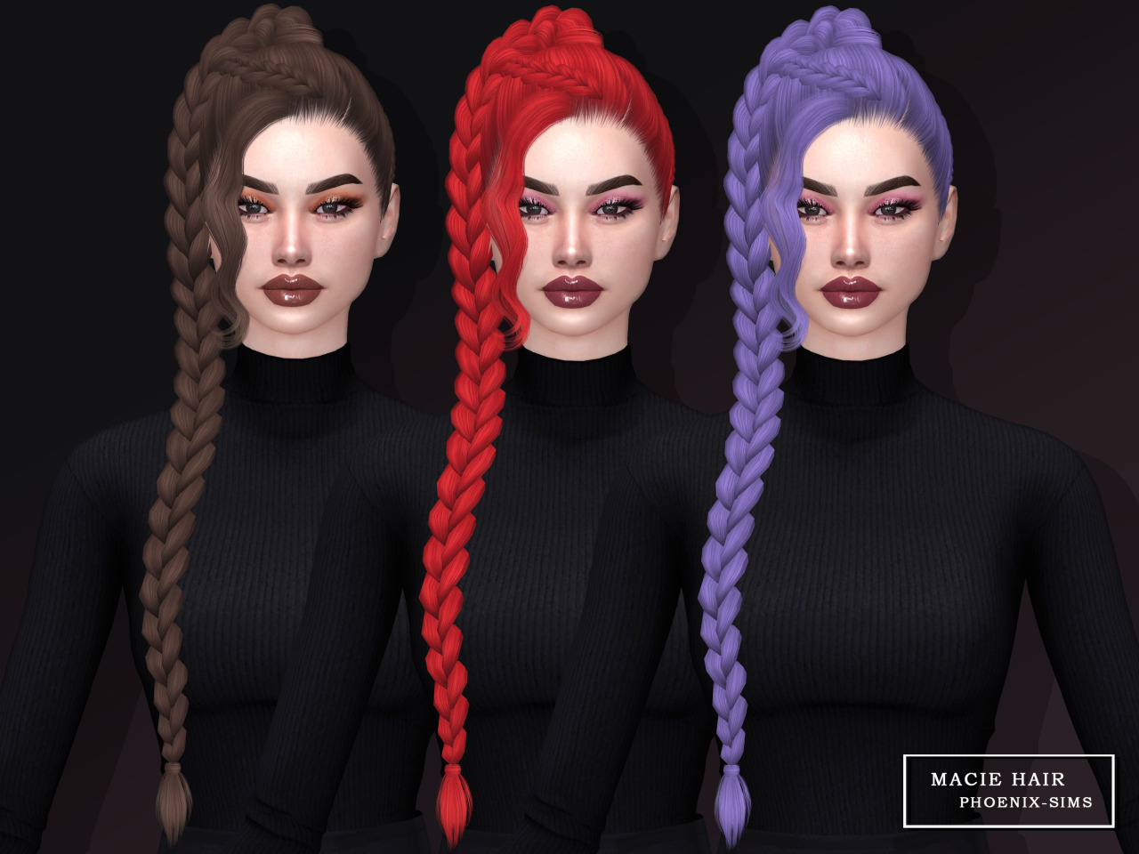 Scarlet+ Macie + Priscilla + Nightcrawler 15 Hairs At Phoenix-sims 