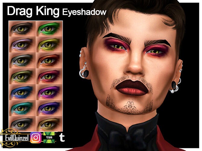 Sims 4 Drag King Eyeshadow by EvilQuinzel at TSR