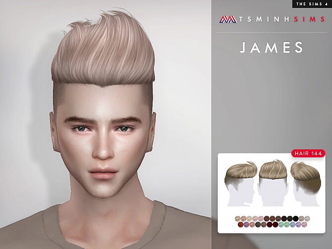 Sims 4 James Hair 144 by TsminhSims at TSR