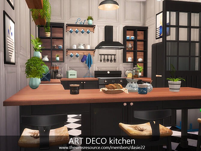 Sims 4 ART DECO kitchen by dasie2 at TSR