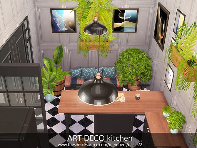 Sims 4 ART DECO kitchen by dasie2 at TSR