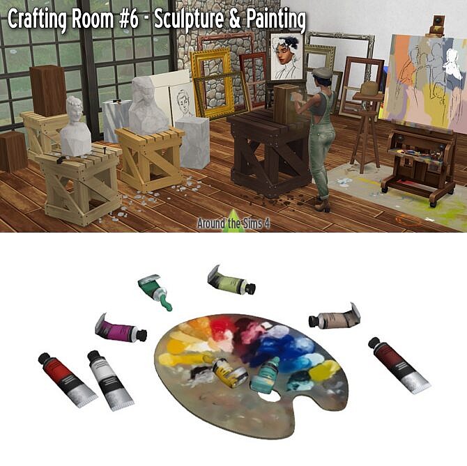 Sims 4 Crafting Room   Sculpture & Painting at Around the Sims 4
