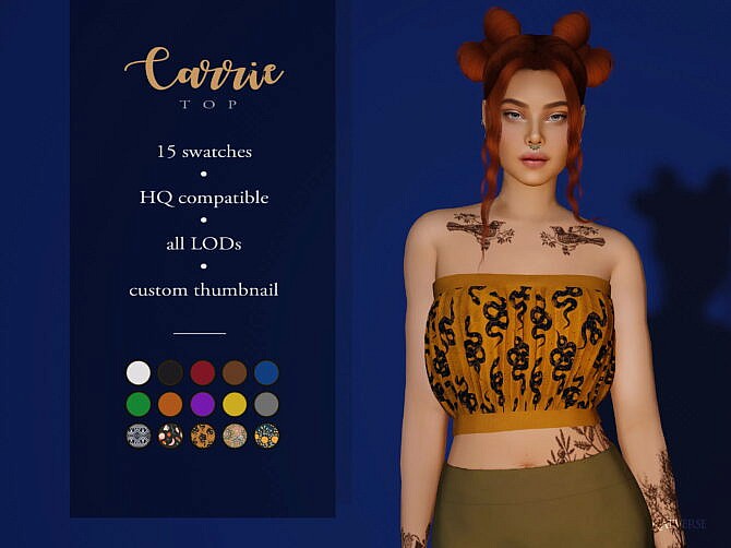 Sims 4 Carrie Tube Top at Katverse