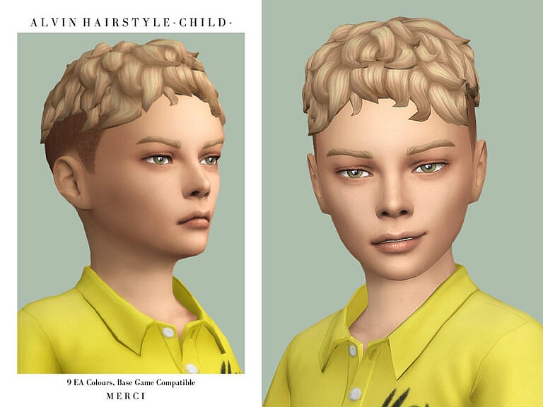 Alvin Maxis Match Hairstyle for boys by Merci at TSR » Sims 4 Updates
