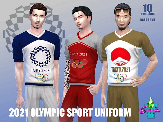 Sims 4 2021 Olympic Sport uniform by SimmieV at TSR