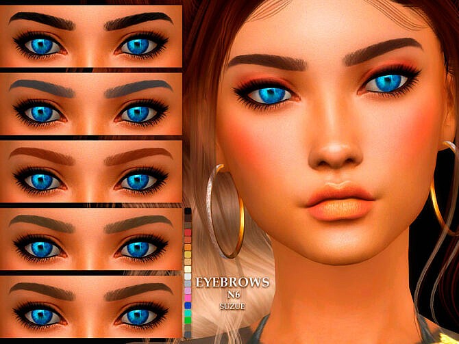 Sims 4 Eyebrows N6 by Suzue at TSR