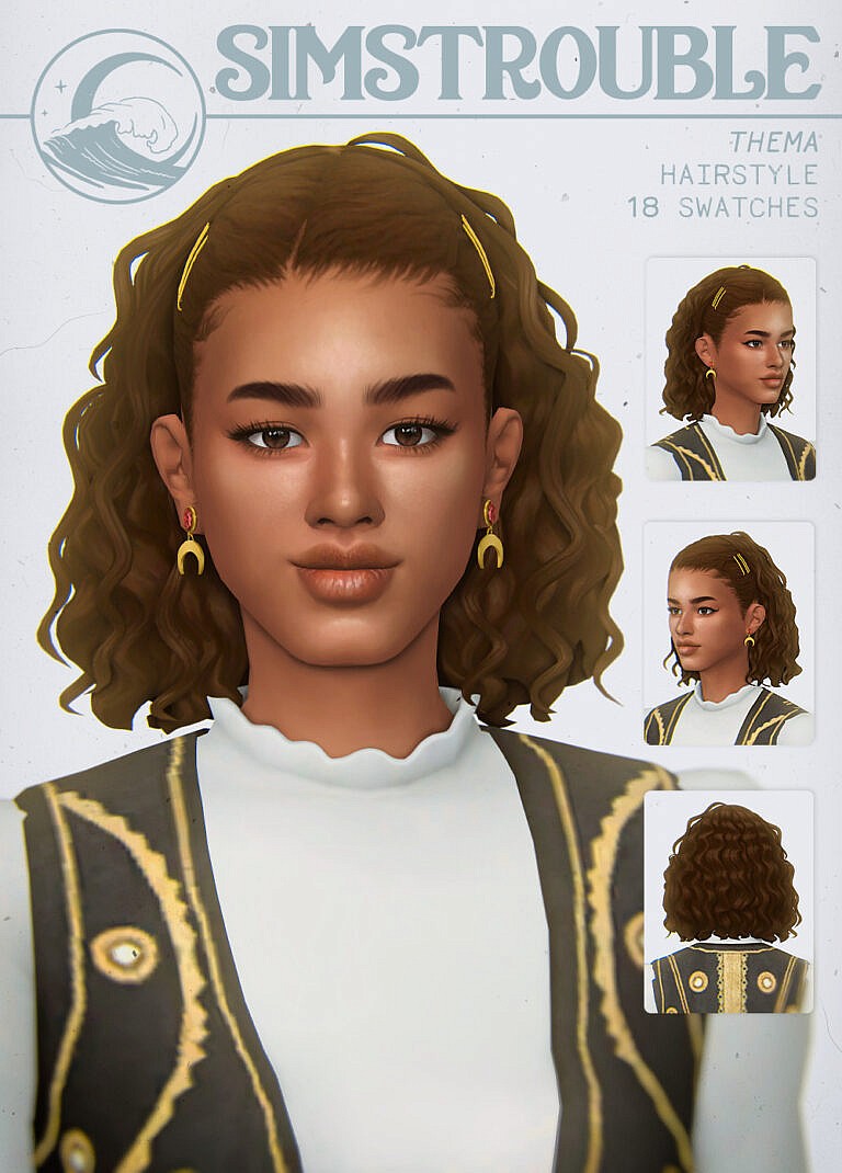 THEMA hair at SimsTrouble » Sims 4 Updates