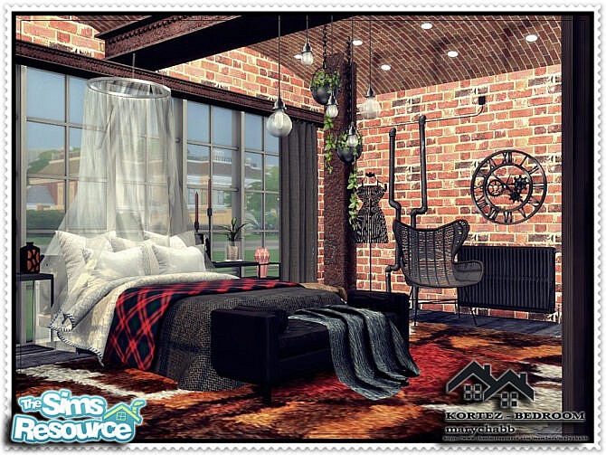 Sims 4 KORTEZ  Bedroom by marychabb at TSR