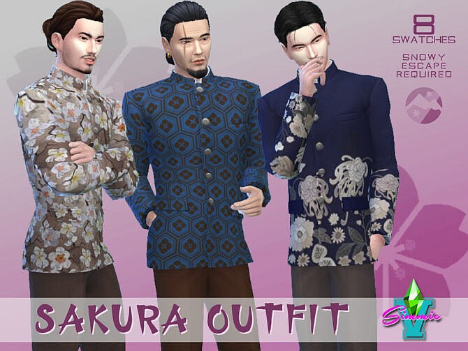 Sims 4 Sakura Outfit by SimmieV at TSR