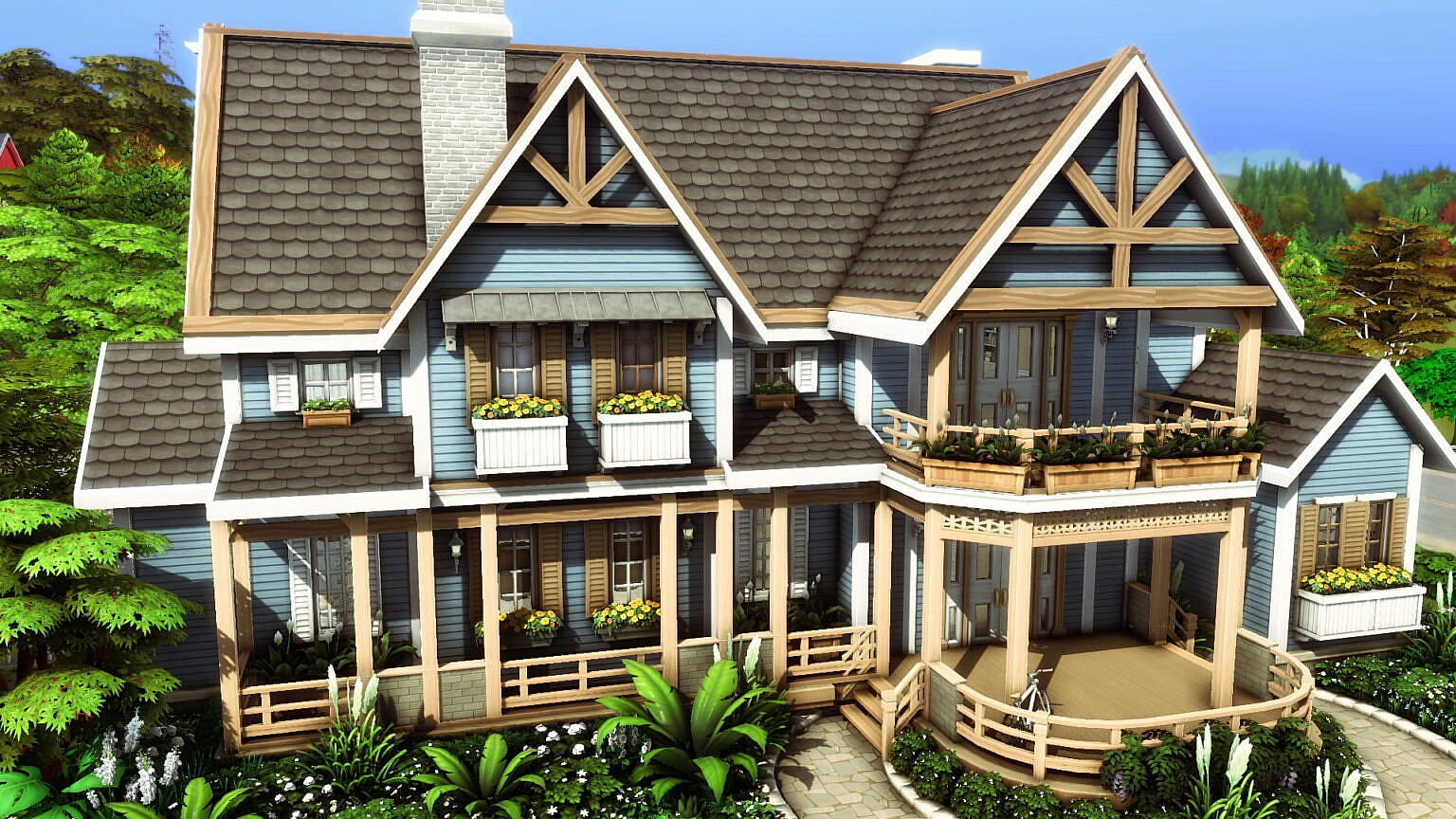 sims 4 modern country house