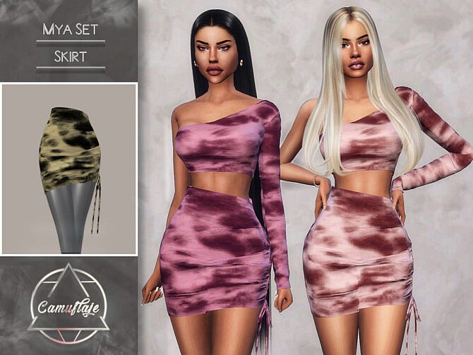 Sims 4 Mya Set (Skirt) by CAMUFLAJE at TSR