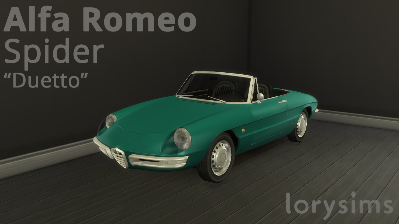 1966 Alfa Romeo Spider Duetto at LorySims » Sims 4 Updates
