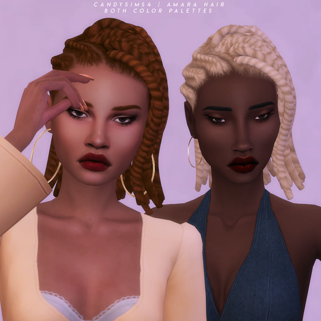 AMARA HAIR at Candy Sims 4 » Sims 4 Updates