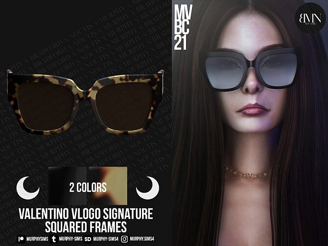 Sims 4 Squared Acetate Frames Sunglasses at MURPHY
